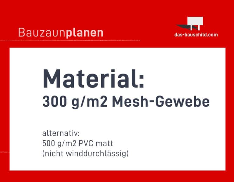 Bauzaunplanen mit Mesh-Gewebe winddurchlässig