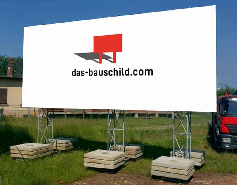 Bauschild 8x3m mit Gitterträgern