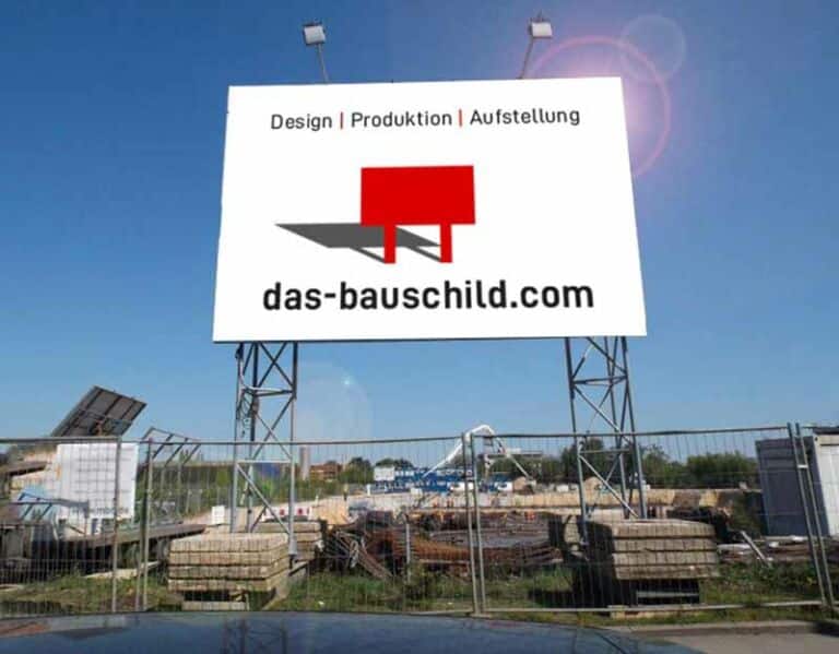 Bauschild mit Beleuchtung 6x4m