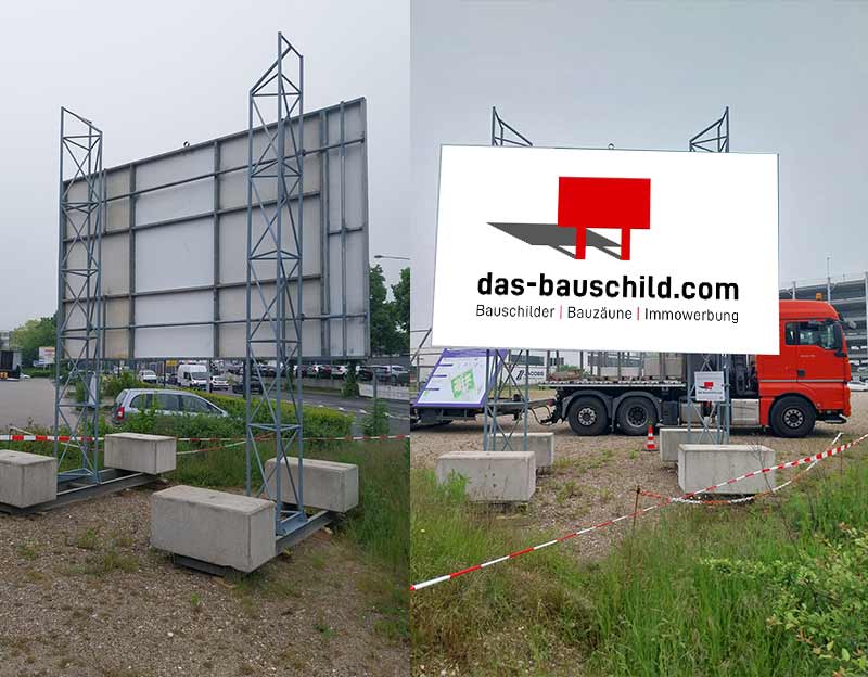 Bauschild Betongewichte