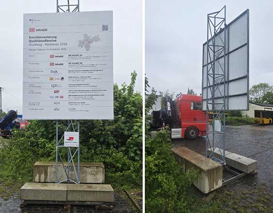 Bauschild DB 2,5x2,8m