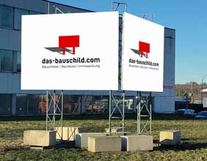 Bauschild Kosten Bauschilder mieten mit bundesweiter Aufstellung! Bauzäune, Immobilienwerbung uvm. Bauschild Winkel Winkelanlage