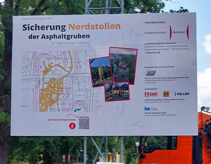 Infotafel Baustelle, informatives Bauschild