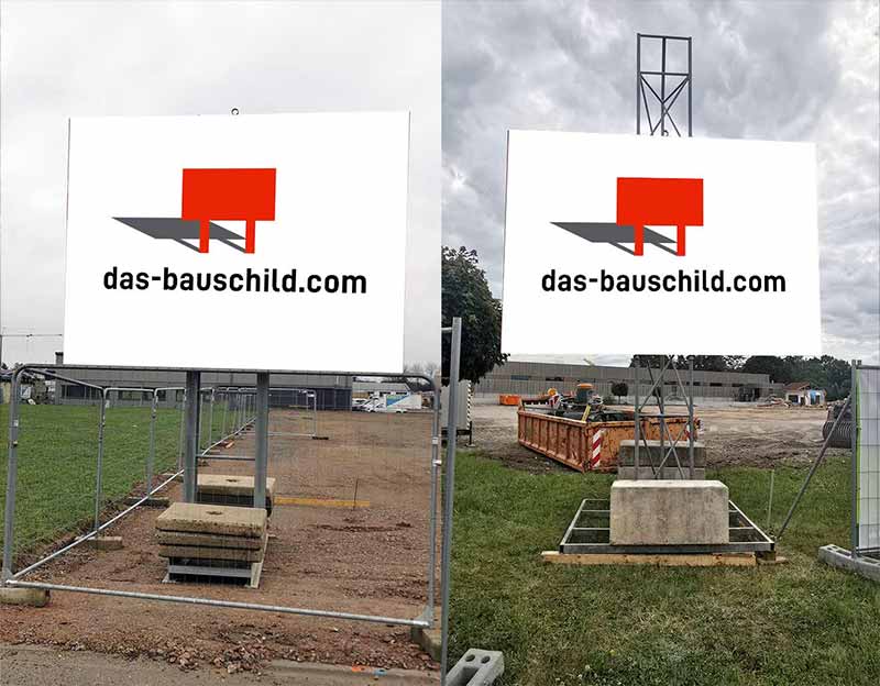 Bauschild Kosten 3x2m kleinste Größe