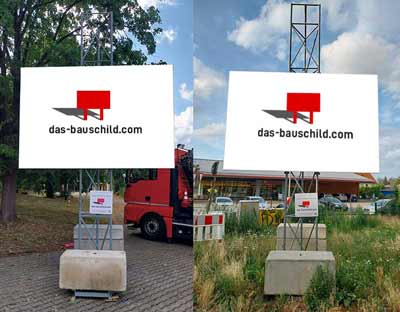Bauschild Anfrage 3x2m