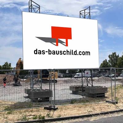 Bauschild aufstellen und liefern lassen. Bundesweit