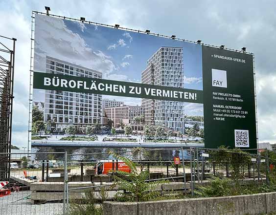 Bauschild-Design Beispiel 15x8m